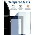 thumbnail image 7 of TROPOW 73 in Tall Arched Cabinet with Glass Doors & 2 Storage Drawers, Modern Display Cabinet with 2 Adjustable Shelves, Kitchen Pantry Storage Cabinet for Living Dinning Room, Black, 7 of 7