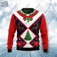 thumbnail image 5 of Sudadera unisex informal de invierno con estampado 3D de árbol de Navidad, Papá Noel, tatuaje, gato, animal, ciervo, oso, fea, M7, 5 of 5