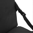 thumbnail image 3 of Chaise d'extérieur pliable avec dossier et coussin en éponge souple, idéale pour le stade et la plage, noire, 3 of 4
