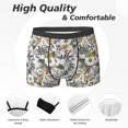 thumbnail image 2 of Men's Boxer Briefs, Vintage Hummingbird Flower Soft Comfy Mens Underwear Boxer Briefs Breathable With Widen Waist, 2 of 7