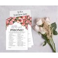 thumbnail image 4 of Inkdotpot Bridal ShowerGameWedding Shower Bachelorette Party Bulk ActivityGamecards 50-PackFloralWhats on Your Phone, 4 of 7