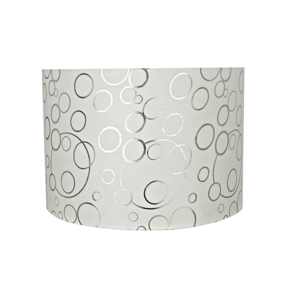 Aspen Creative 31163 Transitional Drum (Cylinder) Shaped Spider Construction Lamp Shade in White, 16" wide (16" x 16" x 11")