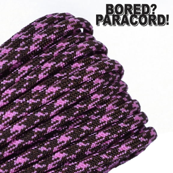 Bored Paracord Brand 550 lb Type III Paracord - Chocolate Heart 50 Feet