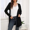 thumbnail image 6 of Women's Classic Draped Kimono Cardigans Long Sleeve Open Front Casual Knit Cardigan Sweaters Coat Soft Outwear, 6 of 11