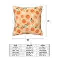 thumbnail image 2 of Throw Pillow Covers, Cute Orange Flower Leaves Soft Square Pillow Cases with Invisible Zipper for Couch Bed Sofa, Farmhouse Fall Home Decor 18"x18", 2 of 7