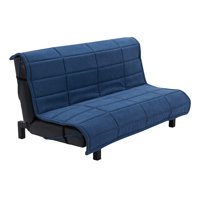 Your Zone Grid Tufted Upholstered Sofa Bed, Blue