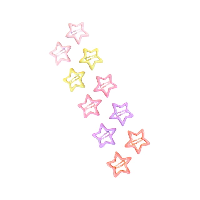 10 pinzas de metal para el pelo con forma de estrella, accesorios para el cabello para mujeres y niñas.