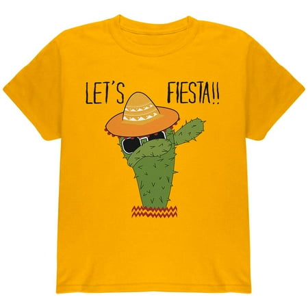 - Cinco De Mayo Dabbing Cactus Lets Fiesta Party Youth T Shirt