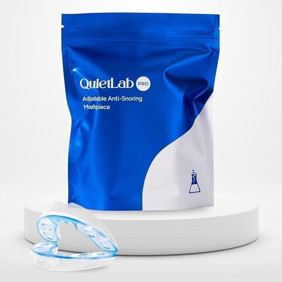 QuietLab Pro Anti-Snoring Mouthpiece – Adjustable Night Guard for Snoring Relief, No-Boil Custom Fit, Orthodontist-Designed, BPA-Free Medical Grade Material
