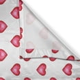 thumbnail image 3 of Ambesonne Romantic Kitchen Curtains, Hearts with Dots, 55"x39", White and Dark Coral, 3 of 3