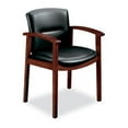 thumbnail image 1 of HON Company HON5003JEE11 Guest Chair- Hardwood- 23-.50in.x22in.x33-.63in.- H.Cherry-BK Vinyl, 1 of 1