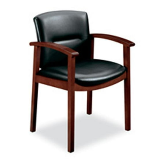 HON Company HON5003JEE11 Guest Chair- Hardwood- 23-.50in.x22in.x33-.63in.- H.Cherry-BK Vinyl