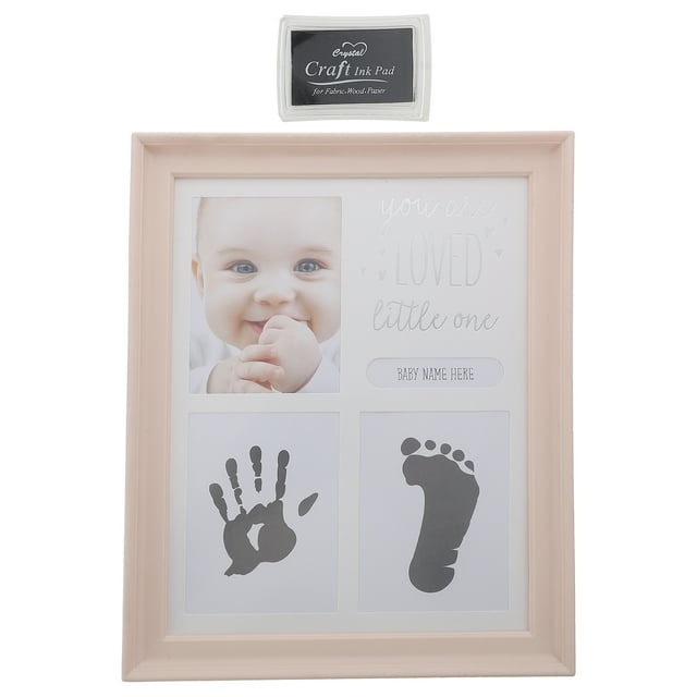 MasteelfCA 1 Set Baby Handprint Ink Pad Photo Frame Newborn Baby Shower Gift for DIY