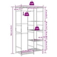 thumbnail image 2 of vidaXL Clothes Rack with Shelves 39.4"x19.7"x72.6" Bamboo, 2 of 7