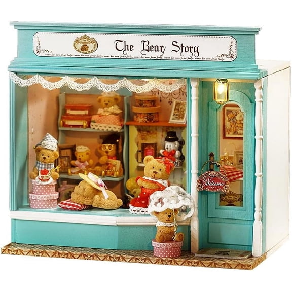 Wizardi Miniature Roombox Kit - The Bear Story Dollhouse Kit