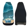 thumbnail image 2 of Uourmeti Auto Seat Protector Fade Resistant Polyester, Compatible with Vehicle Interior, Fit for Vans Car, Turtle, 2 of 6