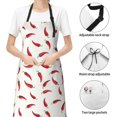 thumbnail image 4 of Kdxio Chili Apron with Pockets Adjustable Kitchen Aprons for Men Women Waterproof Aprons for Cooking,Drawing,Crafting, Baking Household Cleaning, 4 of 8