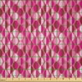 thumbnail image 2 of Ambesonne Fuchsia Fabric by the Yard Microfiber, Geometric Vertical Circles, 2 Yards, Fuchsia Hot Pink, 2 of 4