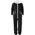 thumbnail image 2 of Men's Fleece Hooded Non Footed Playsuit Union Suit Unisex Jumpsuit Sleepwear Pajama, 2 of 2
