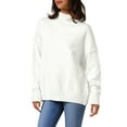 thumbnail image 4 of INSPIRE CHIC Women Pullover Sweaters Long Sleeve Mock Neck Loose Oversized Casual Sweater Tops 2025 2XL White, 4 of 6