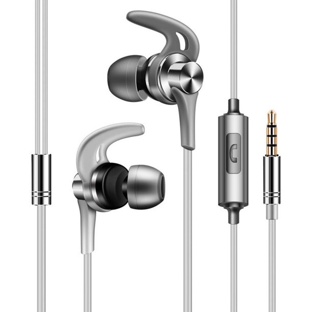 Twowood auricular HD STEREO Ruido Cancelación en Ear Gancho Auriculares Deportes Auriculares Auriculares con MIC