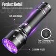 thumbnail image 4 of Linterna UV RECHOO Black Light 21 LED 395nm recargable, 4 of 8