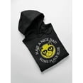 thumbnail image 3 of Grumpy Cat Face In Yellow Hoodie Women -T-Line Designs, Female XX-Large, 3 of 4