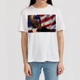 thumbnail image 4 of Tshirts Shirts for Men,Tshirts Shirts for Women,Eagle American Flag Bird,2XL, 4 of 5