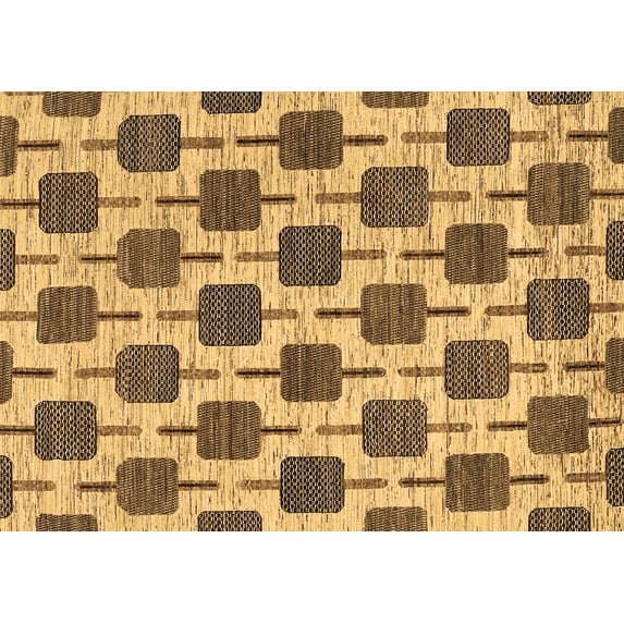 Ahgly Company Indoor Rectangle Abstract Brown Contemporary Area Rugs, 5' x 8'