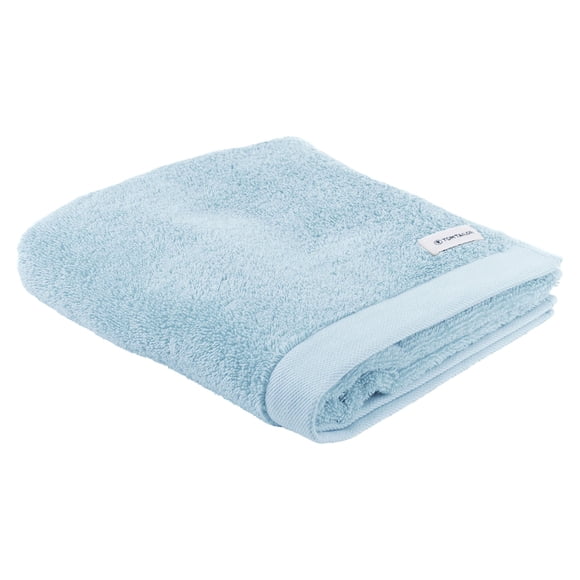 TOM TAILOR Serviette - Serviette de Bain Couleur, Tissu Éponge, Coton Bleu Pâle 50x100cm