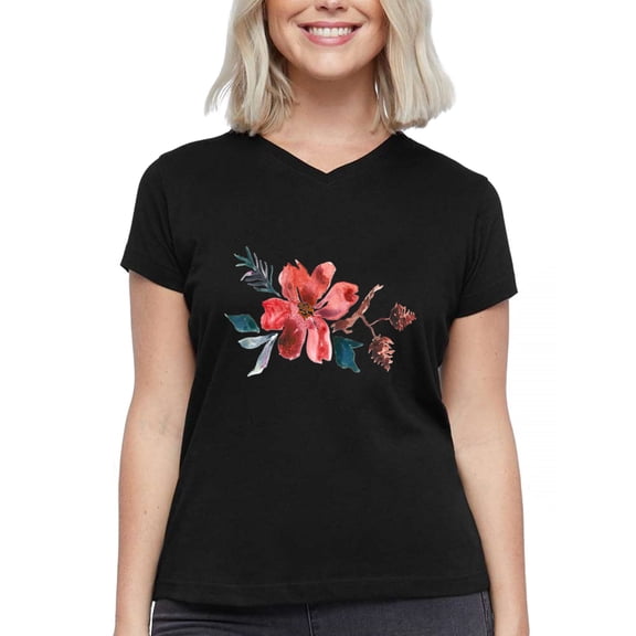 T-shirt Flowers.webp Summer New Products, Cute T-shirts, Sportswear and Casual Women's Wear, Cotton Clothing