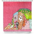 thumbnail image 1 of Shower Curtains 70" x 73" from DiaNoche Designs by Marley Ungaro - Labrador Retriever Dog Pink, 1 of 1
