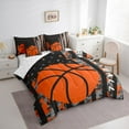 thumbnail image 3 of Castle Fairy Orange Basketball 7-Piece Bedding Comforter Set for Boys,Camouflage American Flag King Bedding Sets,Sport Gamer Ultra Soft Bed Sheets,Microfiber Bedroom Decor, 3 of 8
