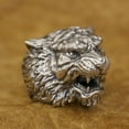thumbnail image 3 of 925 Sterling Silver King Tiger Ring Biker Punk Jewelry TA396 Small Model US Size 7.5, 3 of 15