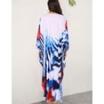 thumbnail image 6 of Alsol Lamesa Women's Summer Swimsuit Cover Ups Zebra Stripes Beach Dresses Bikini Bathing Suit Cover Up Plus Size Kimono Kaftan Dress, 6 of 7