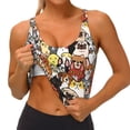 thumbnail image 4 of Xecao Cats & Dogs Group for Sports Bra with Removable Pads, Crop Tank Top Design, Women's Longline Sports Bra - Non-Wired - Small, 4 of 9