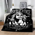 thumbnail image 3 of Horror movie B-Beetlejuice blankets Flannel Warm blanket Soft and comfortable blanket Travel Blanket bed linings Birthday Gift, 3 of 5