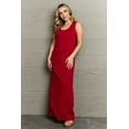thumbnail image 3 of Women's Plus Size Scoop Neck Maxi Tank Dress 95% Polyester 5% Spandex Casual Sleeveless Floor Length Everyday Wear, 3 of 11