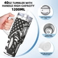 thumbnail image 3 of Sikiie American Tractor Print Insulated Stainless Water Bottle Lid Travel Mug Cup Insulated Tumblers Cup 40oz Ice Bully With Handle, 3 of 8