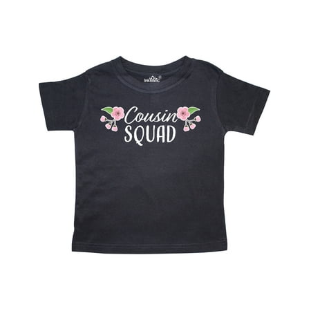 

Inktastic Cousin Squad with Pink Flowers Gift Toddler Boy or Toddler Girl T-Shirt