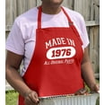 thumbnail image 4 of ThisWear 50th Birthday Gifts For Women Made In 1976 All Original Parts Two Pocket Adjustable Bib Apron Red WAPN-0309, 4 of 7
