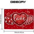 thumbnail image 5 of Valentine''s Day Placemats 12x18 Inch, Hearts Love Polka Dots Farmhouse Holiday Kitchen Dining Table Decoration for Indoor Outdoor Dinner Party Décor (Red) GP101-18, 5 of 5
