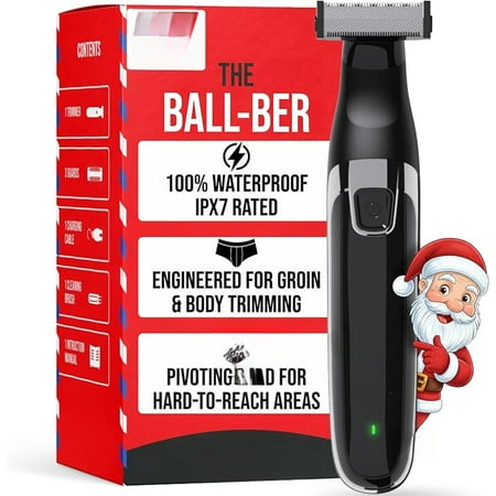 The Ballber Pro Electric Groin & Body Hair Trimmer for Men - Mens Body Groomer Kit for Privates - Waterproof Shaver for Hard to Reach Areas