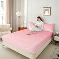 thumbnail image 4 of Castle Fairy Sparkling Stars Print Full Size Sheets 4-Piece for Female Girls,Dreamy Princess Breathable Bed Sheets,Bling Gradient Glitter Lightweight Sheet Sets,Super Cozy Room Decor, 4 of 7