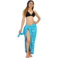 thumbnail image 2 of HAPPY BAY Women's Bikini Sarong Swimwear Swim Cover up Skirt Bathing suit Summer Wraps Swimsuit Beach Wrap Coverups for Women Beachwear One Size Floral, Blue, 2 of 5