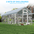 thumbnail image 6 of Petscosset 110" Large Catio Outdoor Cat Enclosure, Multi Cats Cat House Weatherproof, Small Animals House Outdoor for 6-8 Cats, 6 of 9