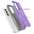 thumbnail image 4 of Samsung Galaxy S23 FE Case with Tempered Glass Screen Protector, Tekcoo Heavy Duty Rugged Shockproof Full Body Protective 2-IN-1 Phone Case Cover for Galaxy S23 FE, Purple, 4 of 9