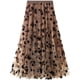 thumbnail image 1 of Falda de tul para mujer, falda plisada, cintura alta, línea A, malla, encaje informal, 1 of 5