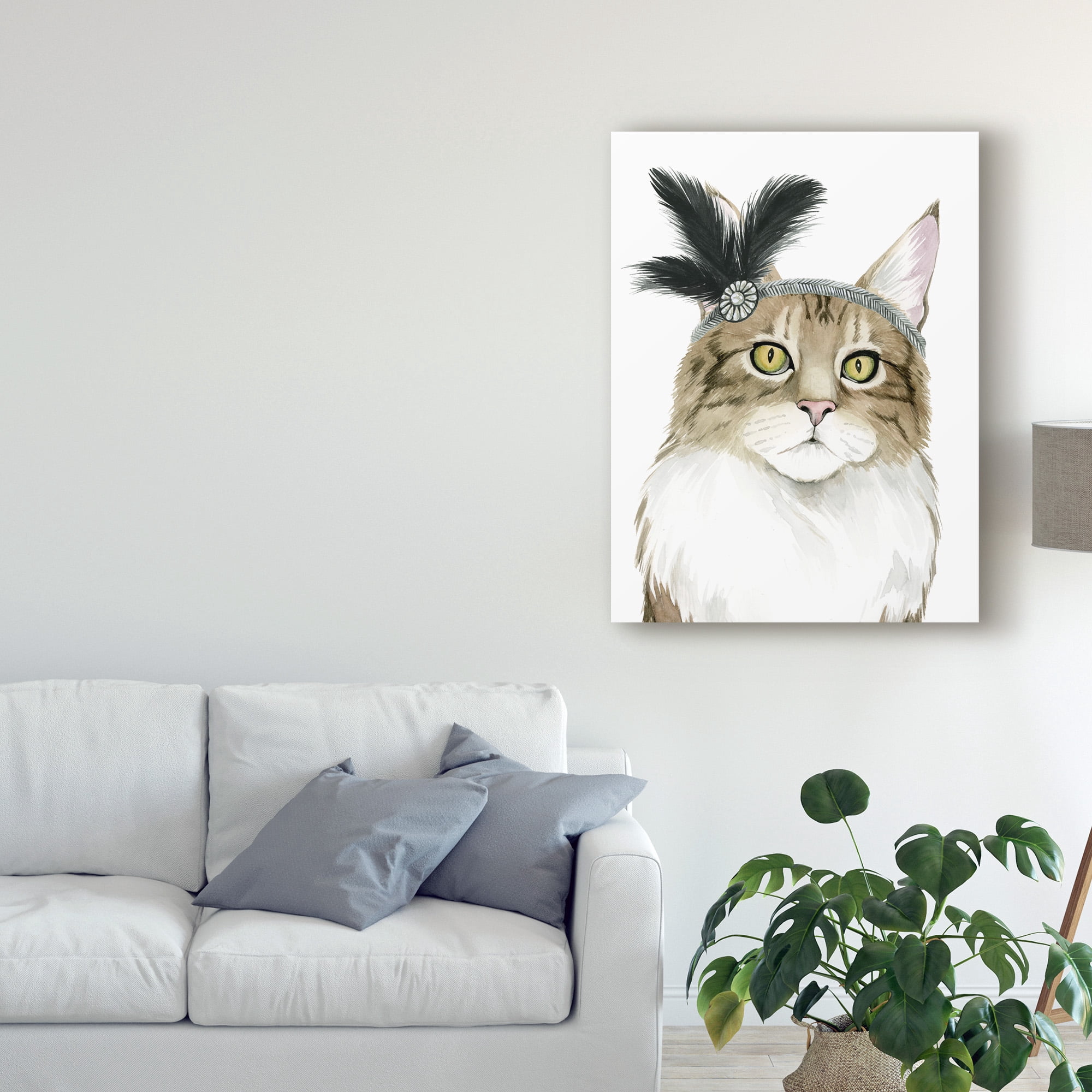 Trademark Fine Art 'Downton Cat IV' Canvas Art by Grace Popp