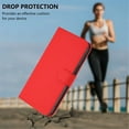 thumbnail image 7 of Wallet Case Compatible for iPhone 11 Pro Max, PU Leather Magnetic Closure Protective Flip Folio Case with 3 Card Holder and Wrist Strap Cover Women Men,Red,For iPhone 11 Pro Max, 7 of 7